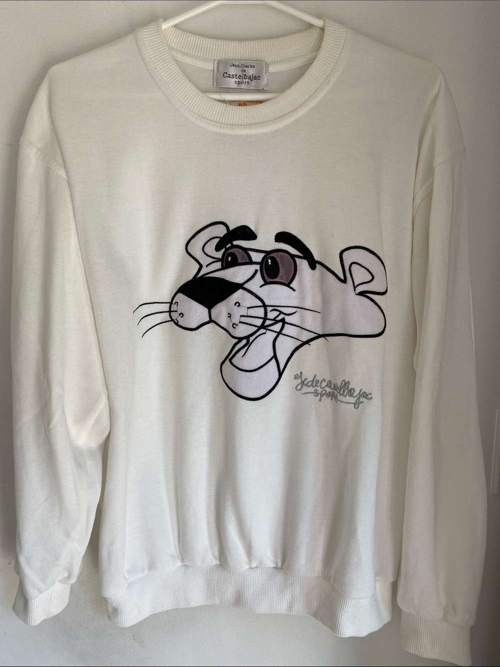 Vintage Jean.Charles de Castelbajac Sport Pink Panther Pullover Top Med